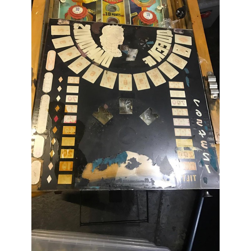 Gottlieb Queen of Diamonds Backglass - SECOND HAND