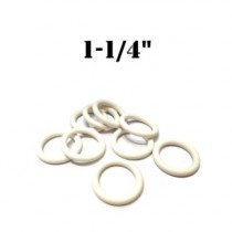 Premium -1 1/4"  WHITE Rubber Ring