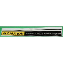 label caution hi-vlt (l/guide)