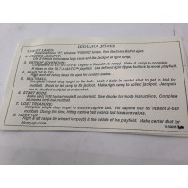 Indiana Jones card instruction