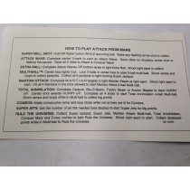 Attack From Mars card instruction 