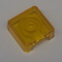 Target face - 3D square - transparent yellow