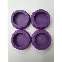 Leg leveler rubber castor feet set of 4 PURPLE. (Silicone)