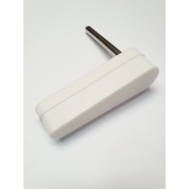 3” Flipper Plastic Molded on Shaft  (White)