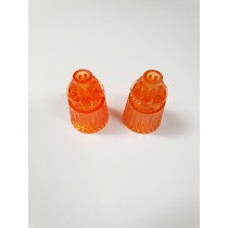 Plastic Translucent Star Post 1-1/16" Tall - ORANGE