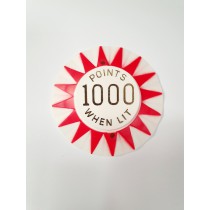 Pop bumper cap (“RED” SUN 1000 POINTS WHEN LIT “Gold”)