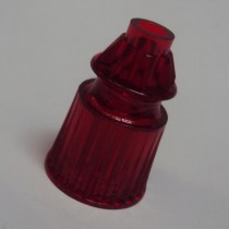 Plastic Translucent Star Post 1-1/16" Tall - RED