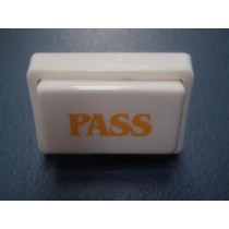 Button White hot stamp PASS 31-1567-1
