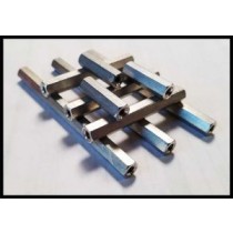Metal Hex Spacers - 1/4" - 7/8" (#6-32 Thread, Female/Female) 3/4" Length