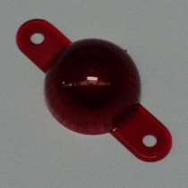 Plastic Starburst Mini Dome with Screw Tabs - Red