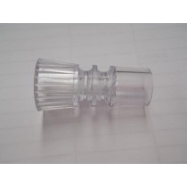 1-1/2" tall clear long necked double star post 