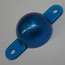 Plastic Starburst Mini Dome with Screw Tabs - blue