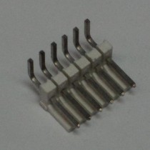 Connector 6h r/a sq pin .156 header