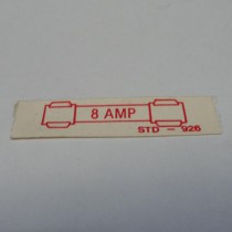 label 8 amp fuse paper 