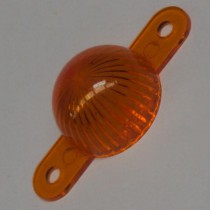 Plastic Starburst Mini Dome with Screw Tabs - ORANGE