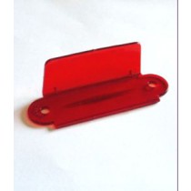 Lane guide - Single - 2-3/4" - Transparent Red A-9395