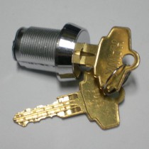 Single door lock, with key, no tongue