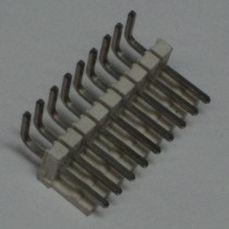 Connector 9h r/a sq pin .156 header