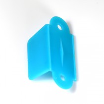 1 1/2" 2 hole Rollover guide Single sided -Blue Opaque 