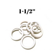 Premium 1-1/2" White Rubber Ring