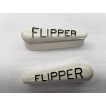 flipper Bat - raised letter  no hole black