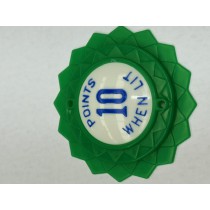 POP BUMPER CAP DAISY DOME GREEN 'POINTS 10 W/L' BLUE