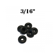 3/16" Black Bumper Post Rings Premium