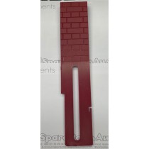 plastic Drop Target with red brick wall pattern