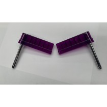 Flipperbat  3" flat  transparent purple (pair)