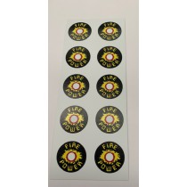 FIREPOWER TARGET DECAL SET ( yellow ) 