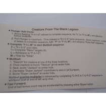 creature from the black lagoon card instruction 