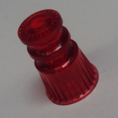 Plastic Translucent Double Star Post 1-1/16" Tall - RED