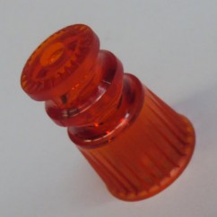 Plastic Translucent Double Star Post 1-1/16" Tall - ORANGE