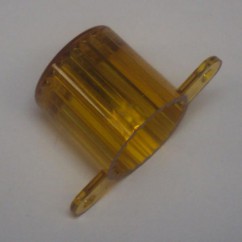 Plastic Light Dome (Screw Tab) - YELLOW