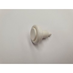 WHITE Opaque Flipper Button - 1-1/8" - NO SPRING