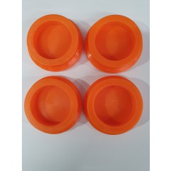 PSPA leg leveler rubber castor feet set of 4 ORANGE (Silicone)