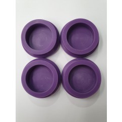 Leg leveler rubber castor feet set of 4 PURPLE. (Silicone)