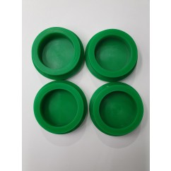 Leg leveler rubber castor feet set of 4 GREEN. (Silicone)