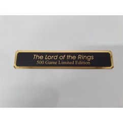 Lord Of The Rings Gold Plate.