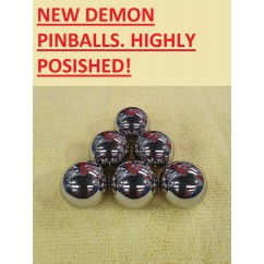 DEMON PINBALL. 1-1/16″ Highly Polished Chrome Steel Standard Pinball(1 Ball)