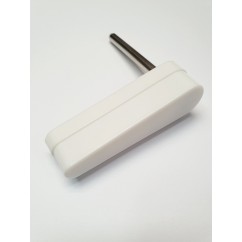 3” Flipper Plastic Molded on Shaft  (White)