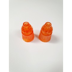 Plastic Translucent Star Post 1-1/16" Tall - ORANGE