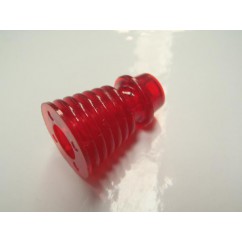 SHORT Finned / Ribbed Post - TRANSPARENT RED