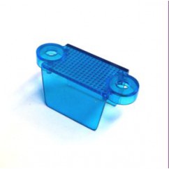 1-1/4" Translucent Double Sided Lane Guide - Light Blue Transparent