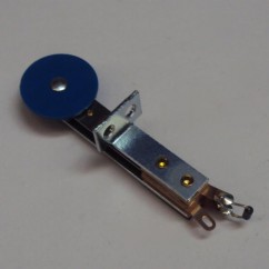 target round stand up front mount blue