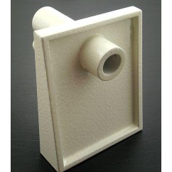 Ball Shooter Housing CREAM-WHITE. Metal CREAM-WHITE POWDER COATED Williams/Data East 21-6645-1