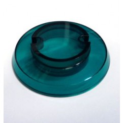 Pop bumper raised center cap - teal