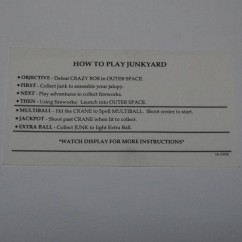 Junkyard card  instruction