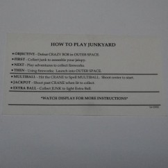 Junkyard card  instruction