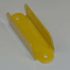 2-1/2" Opaque Yellow Double Sided Lane Guide